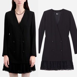 NWT | The Kooples Short Crepe Lace Dress Size FR1 US4